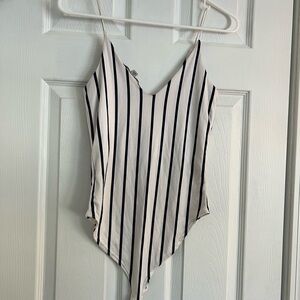 Striped Black and White Body Suite